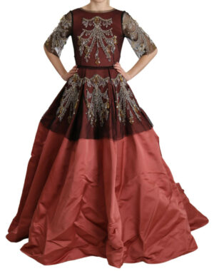 Crystal Chandelier Silk Princess Gown Dress
