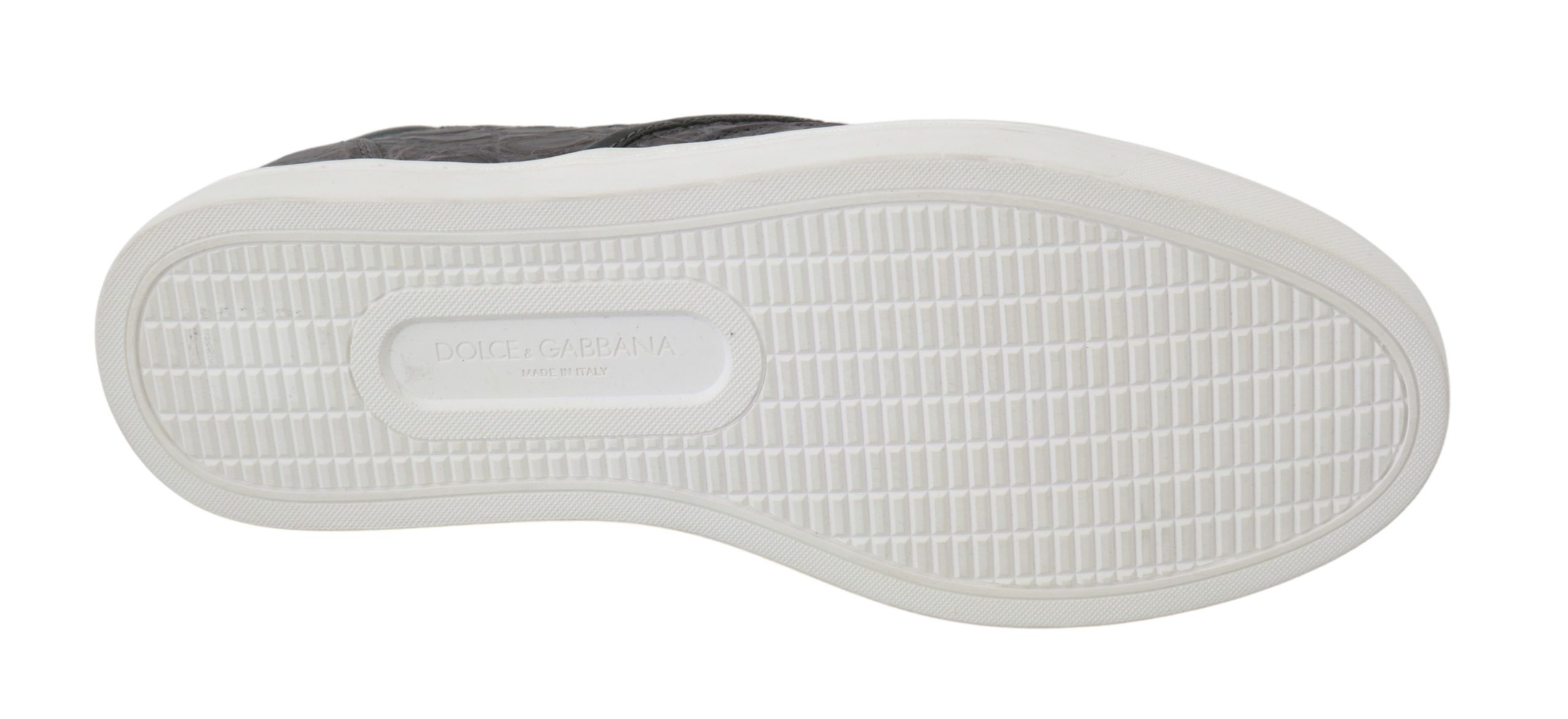 Gray Leather Flat Caiman Mens Loafers Shoes - Image 6