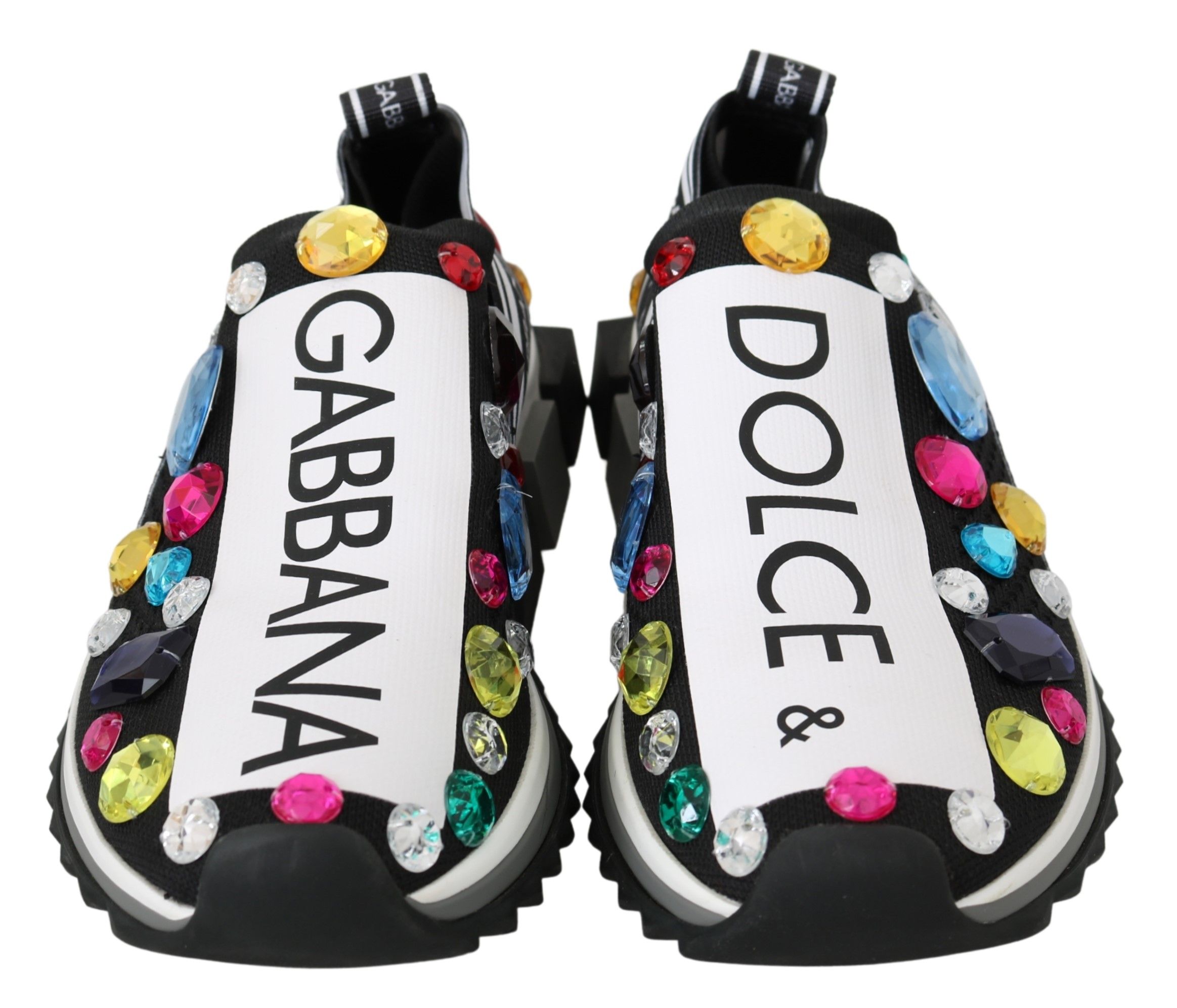 Black Multicolor Crystal Sneakers Shoes - Image 3