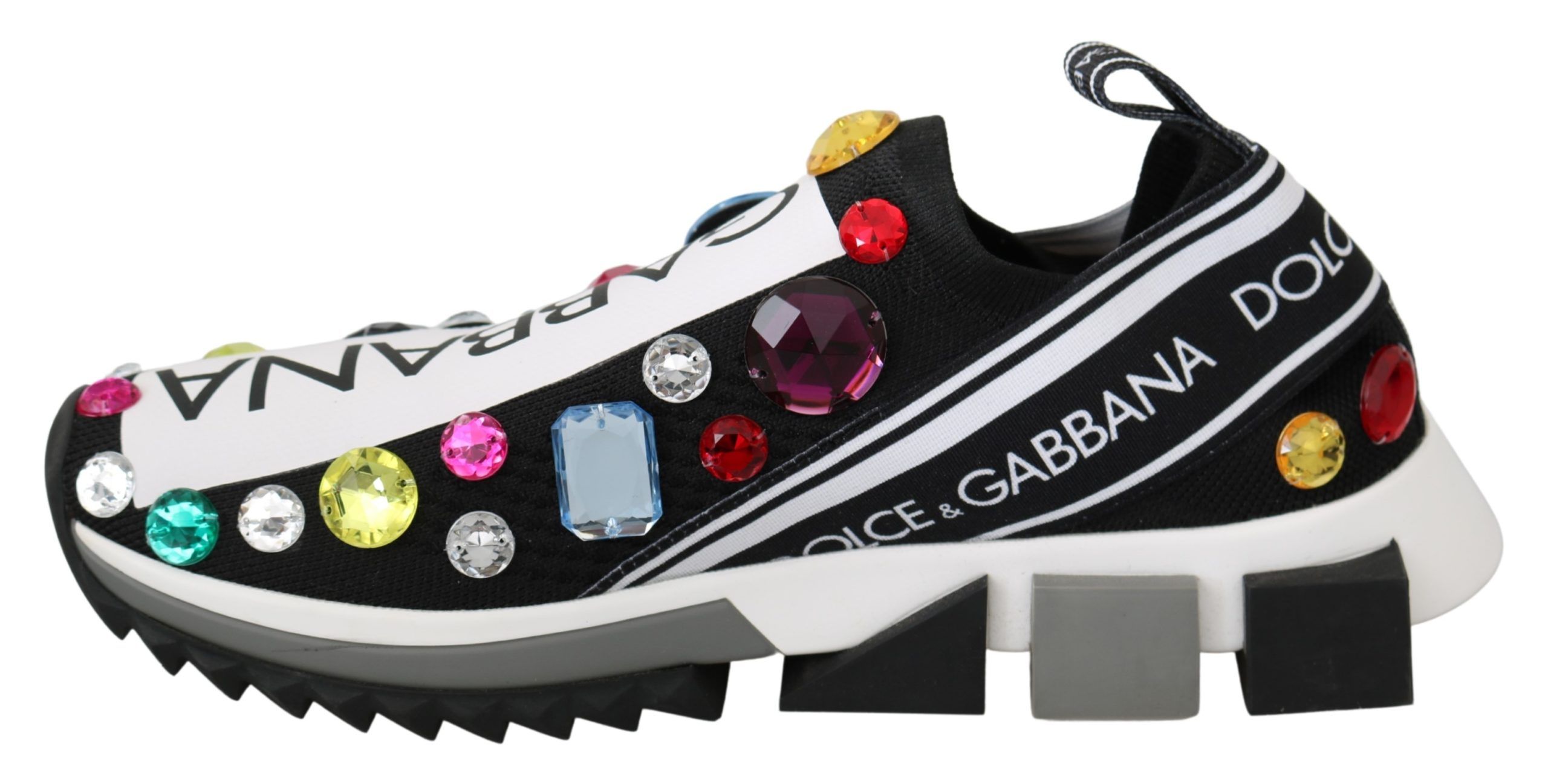 Black Multicolor Crystal Sneakers Shoes - Image 5