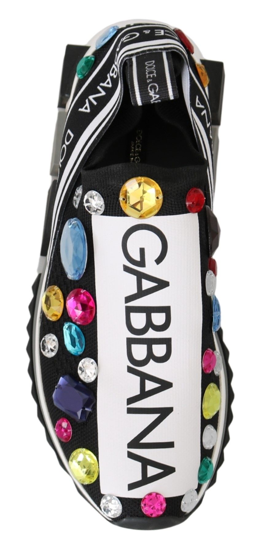 Black Multicolor Crystal Sneakers Shoes - Image 7