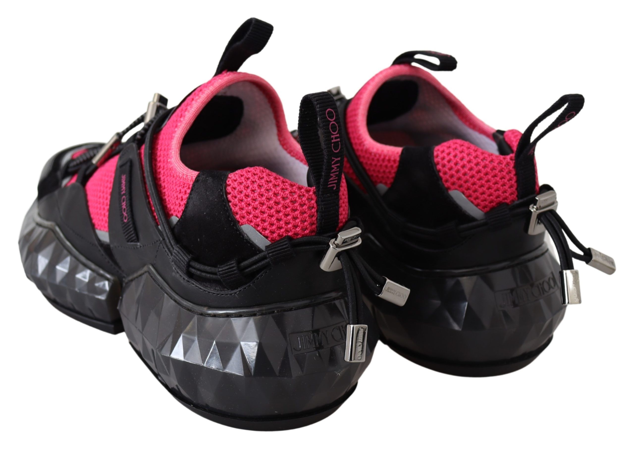 Electric Elegance Leather Mesh Sneakers - Image 7