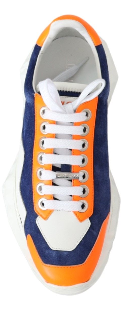 Electric Elegance Leather Mix Sneakers - Image 4