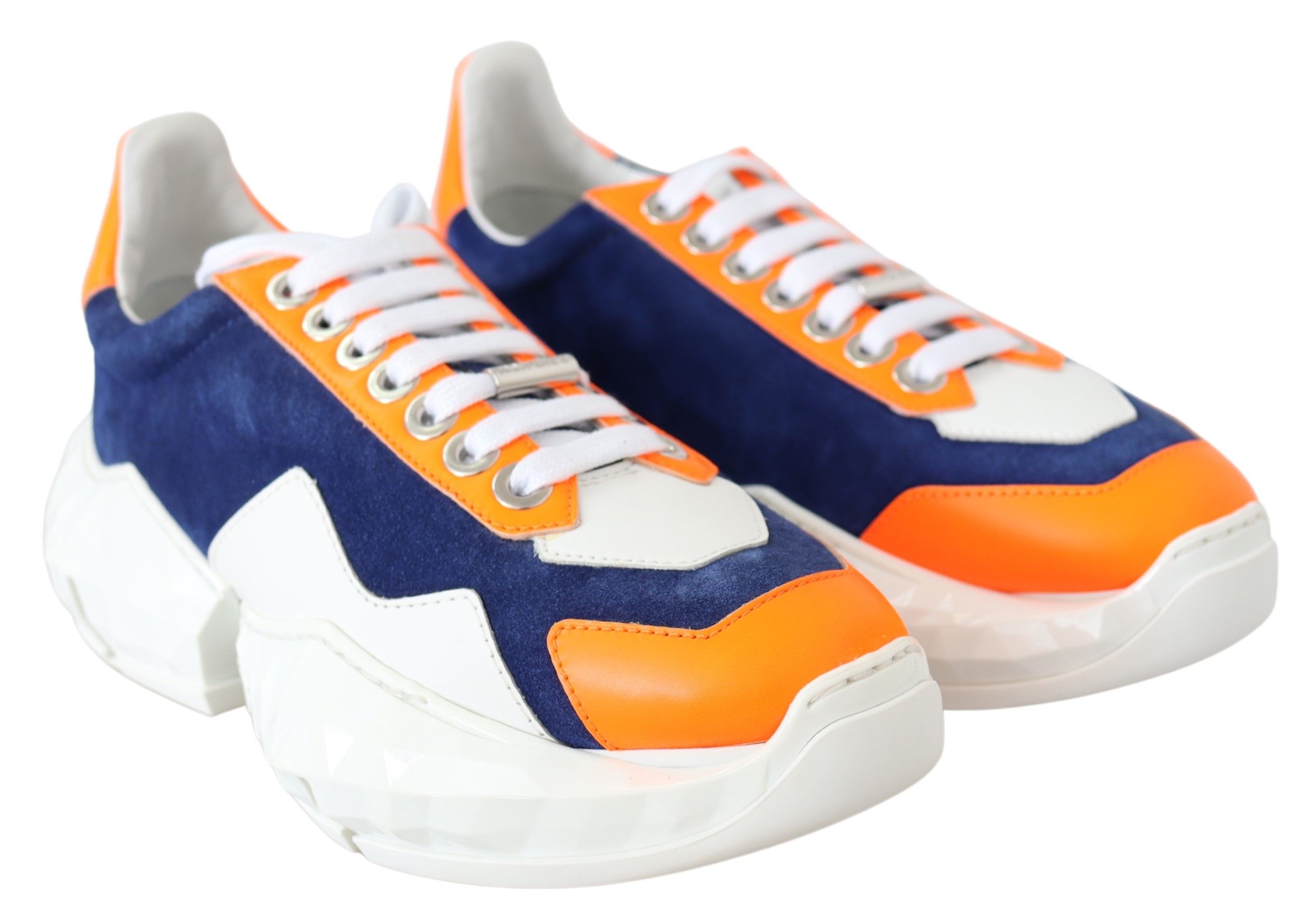 Electric Elegance Leather Mix Sneakers - Image 6