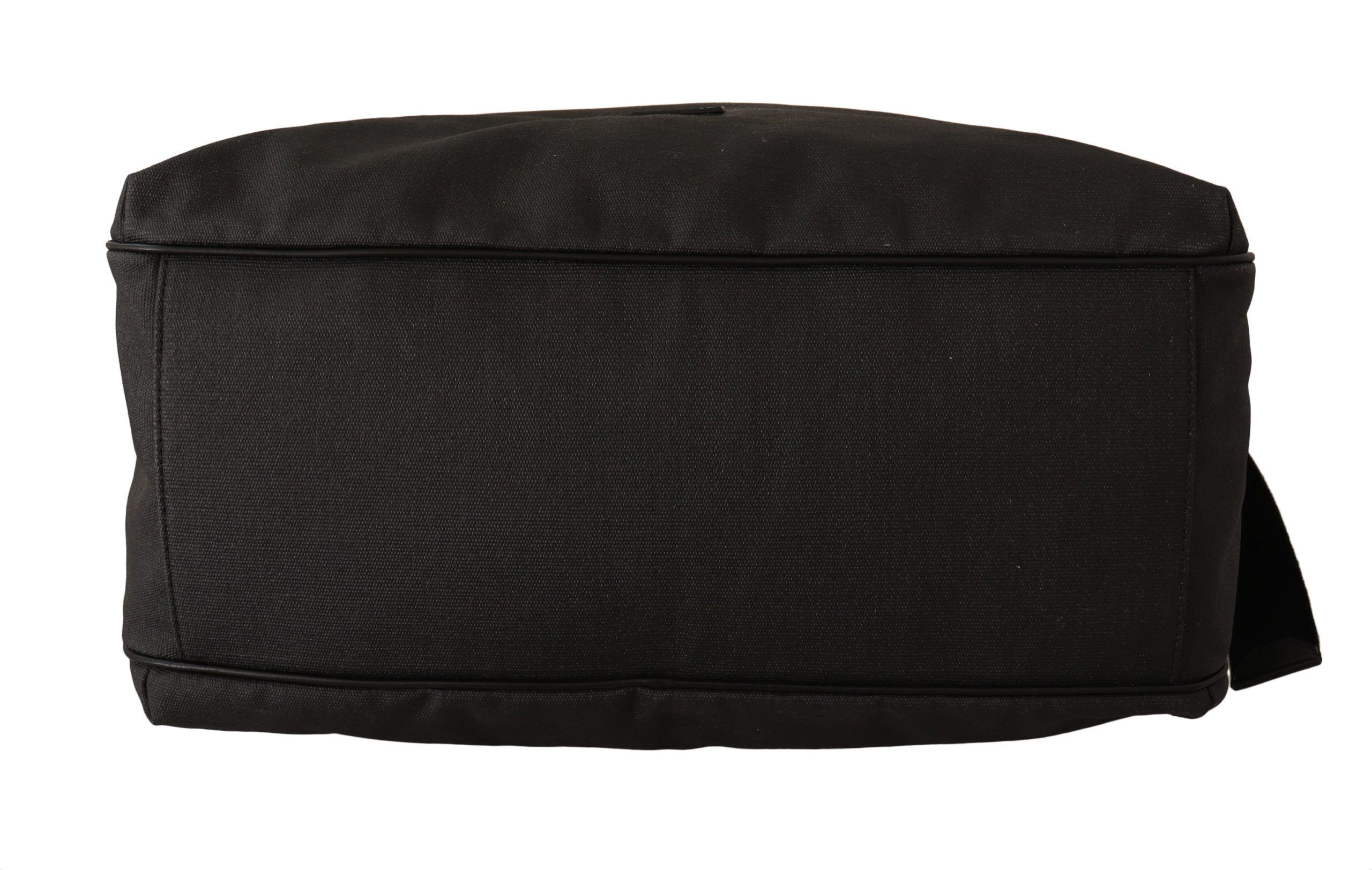 Black Denim Leather Shoulder Strap Messenger Bag - Image 4