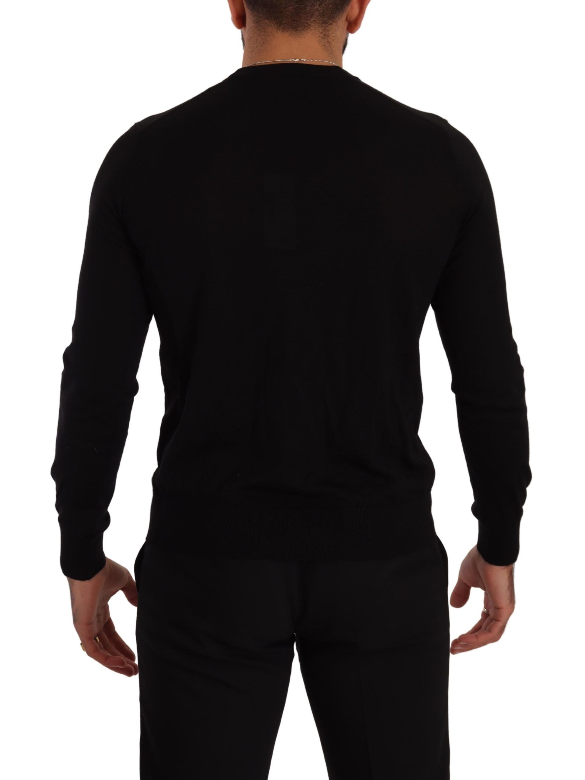 Black Cashmere Button Down Cardigan Sweater - Image 4