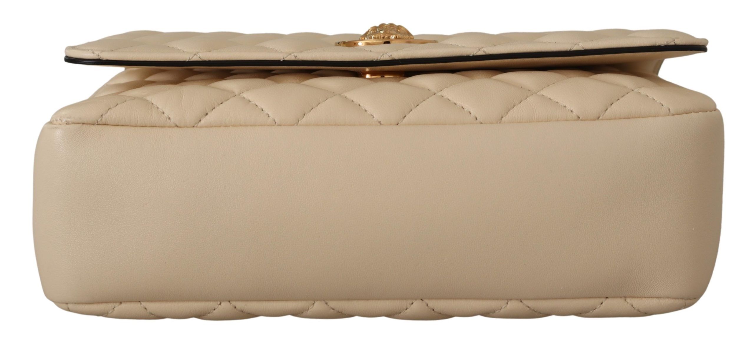 Elegant White Nappa Leather Shoulder Bag - Image 6