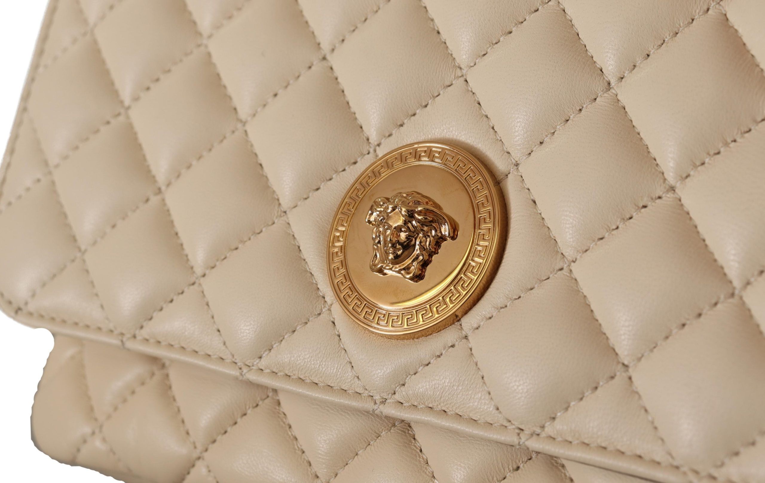 Elegant White Nappa Leather Shoulder Bag - Image 4