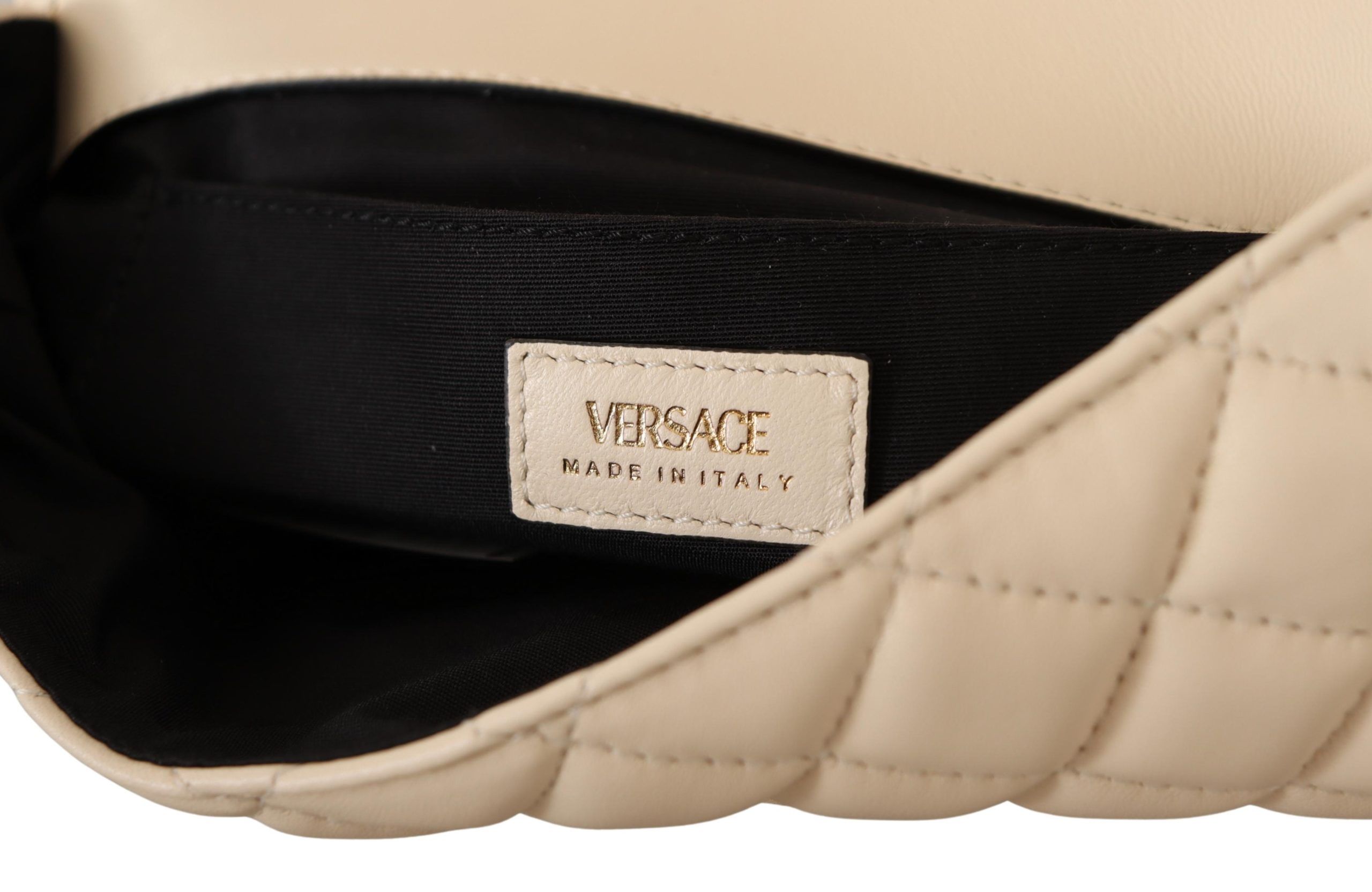 Elegant White Nappa Leather Shoulder Bag - Image 8