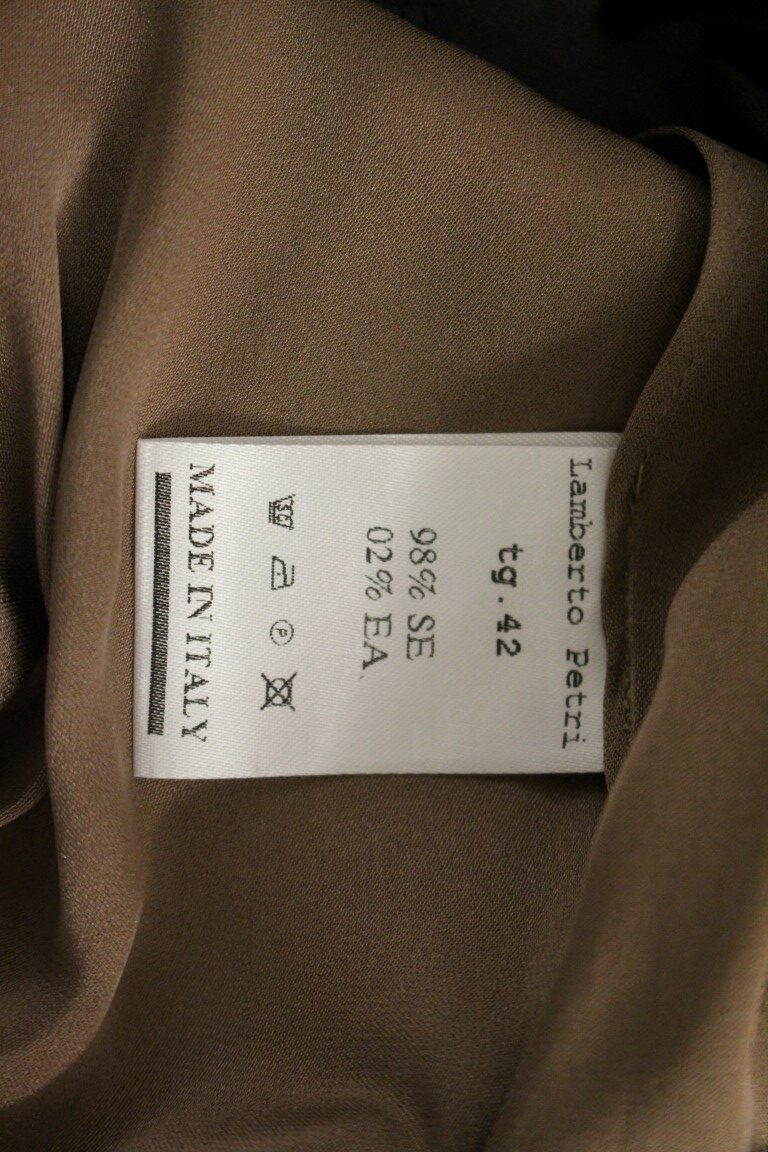 Brown Draped Silk Sheath Shift Coctail Dress - Image 6