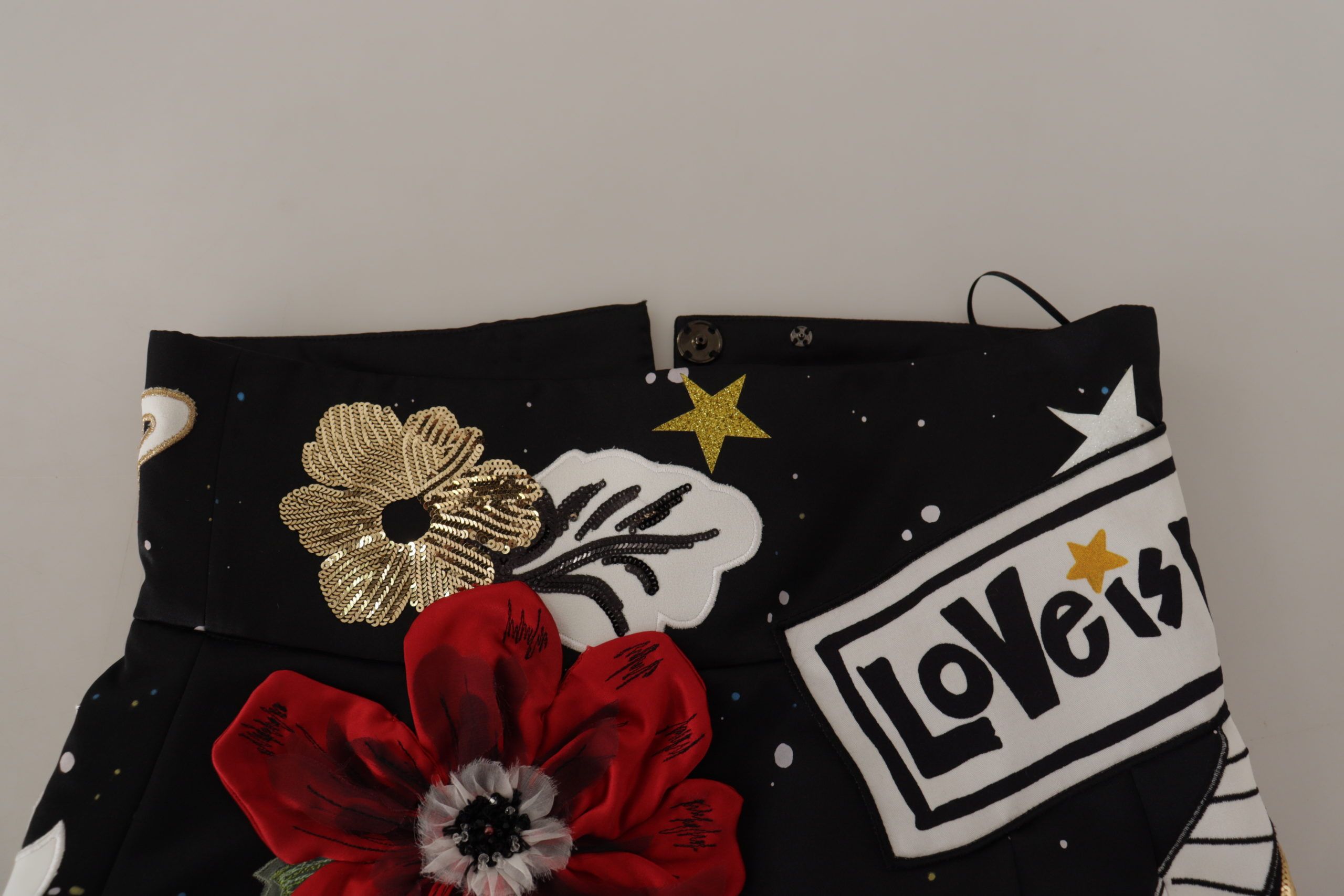 Black Love Clock Sequined Piano Skirt - Image 4
