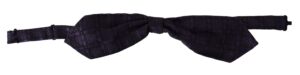 Blue Geometric Silk Adjustable Neck Papillon Tie
