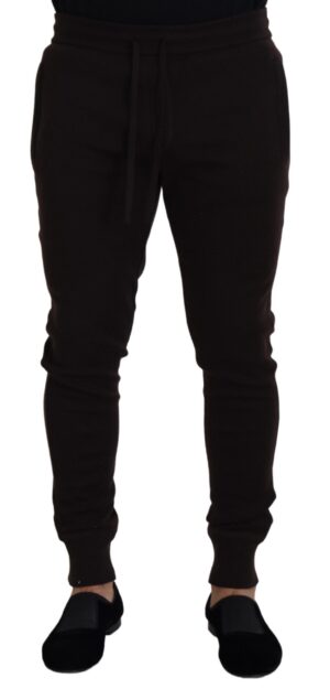 Brown Cashmere Trousers Bottoms Drawstring Pants