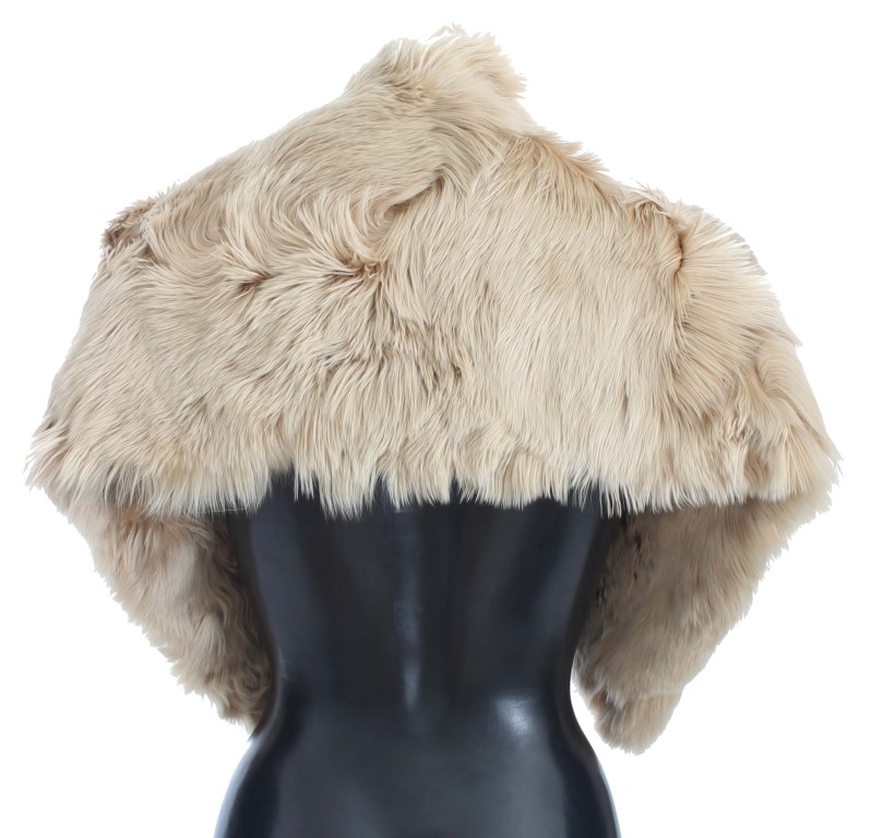 Beige Alpaca Collar Scarf - Image 3