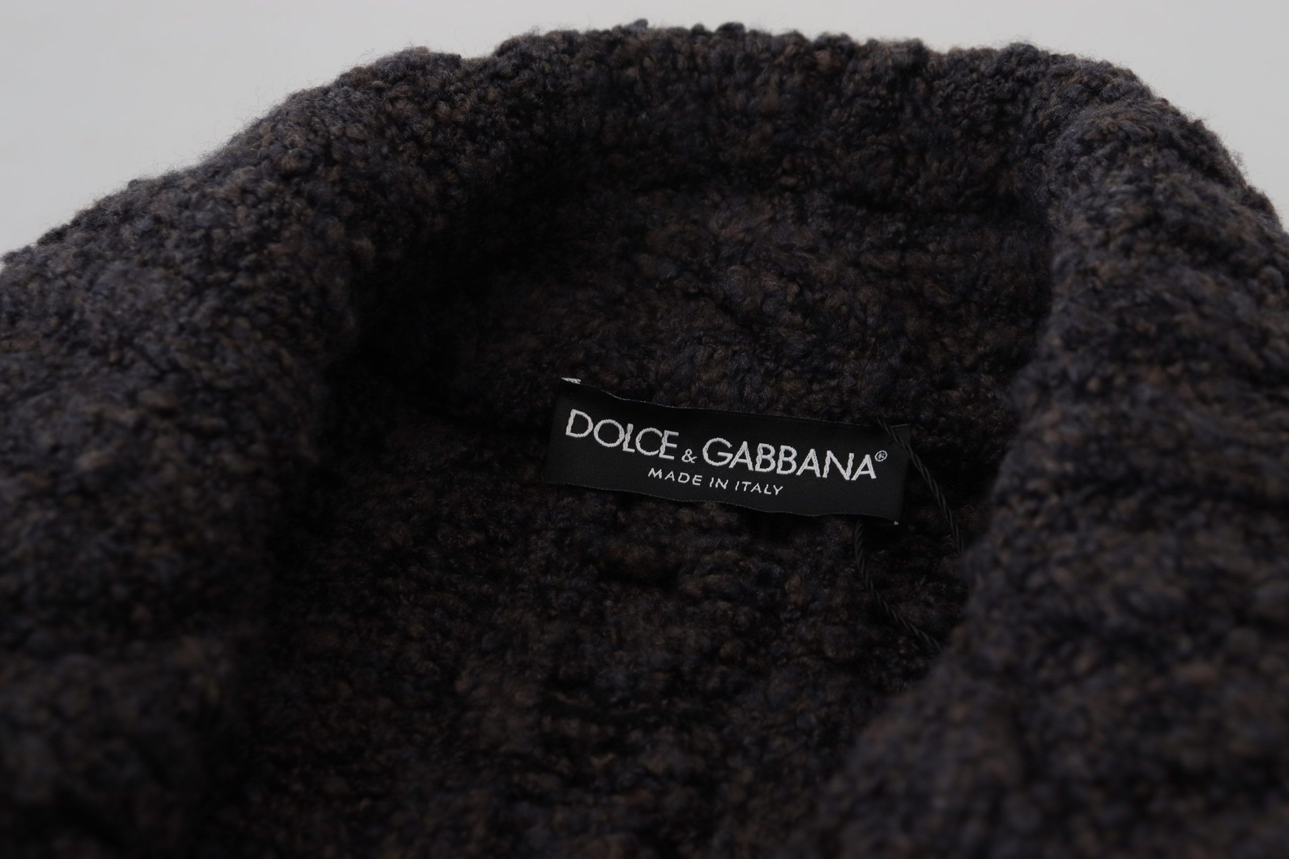Black Wool Knit Double Breasted Coat Jacket - Image 6