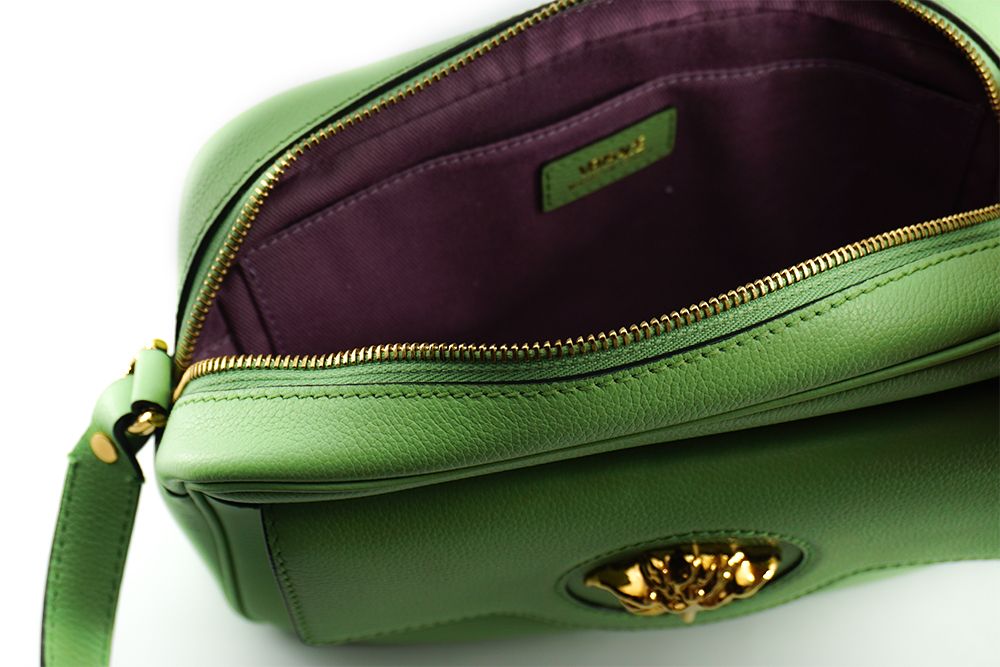 Elegant Mint Green Leather Camera Case Bag - Image 4
