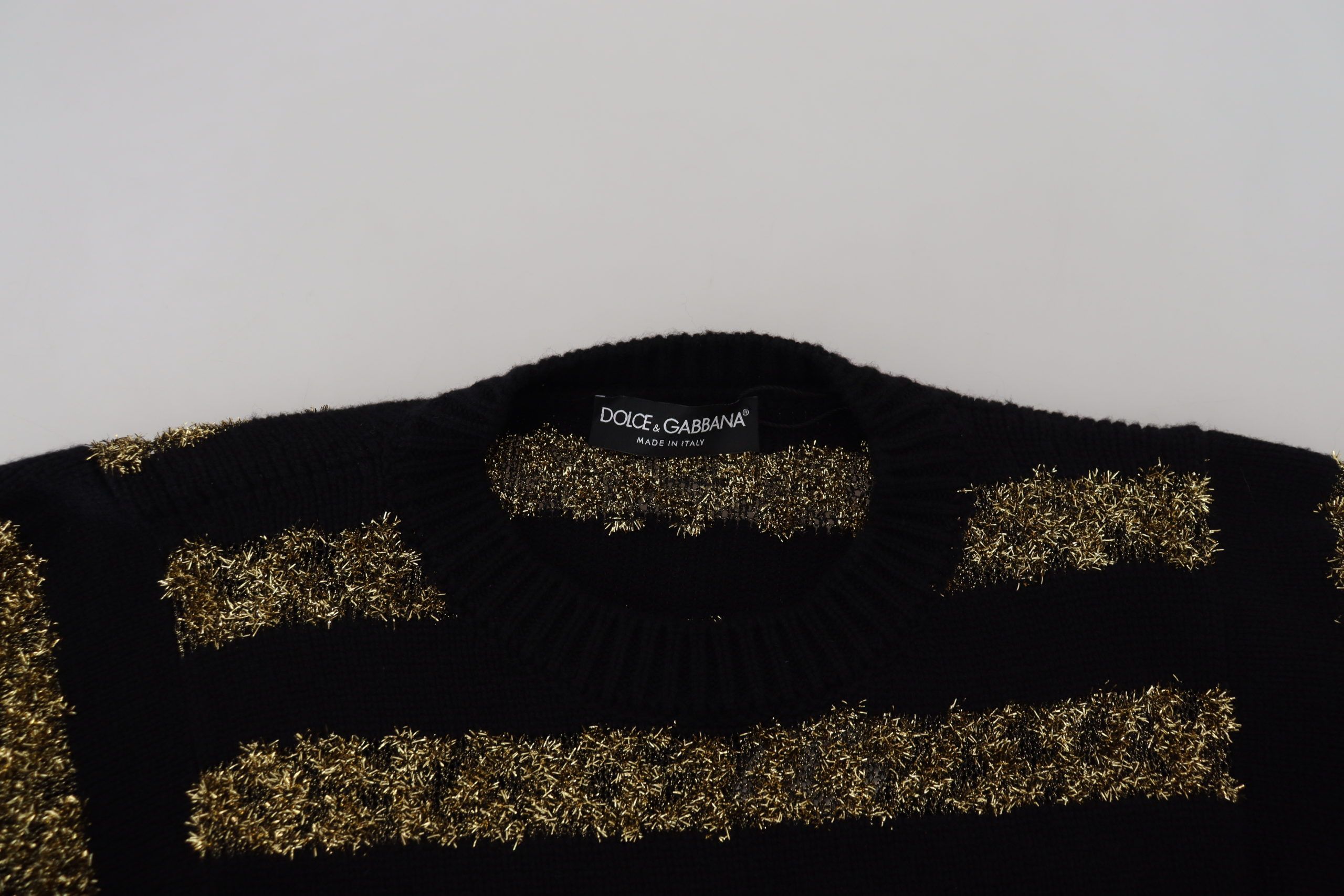 Black Gold D&G Crystal Cashmere Sweater – MaisonVS – Clothing Store