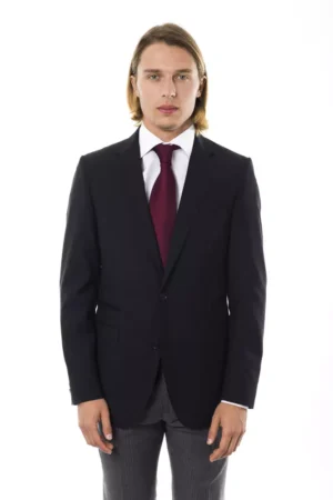 Black Wool Mens Blazer