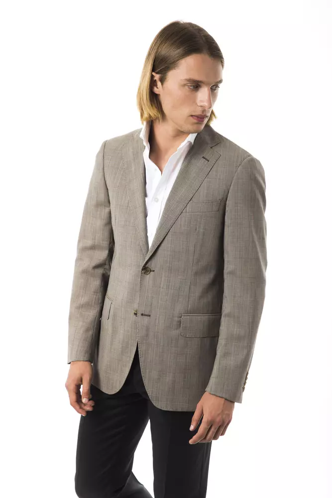 Gray Wool Men's Blazer - Image 2
