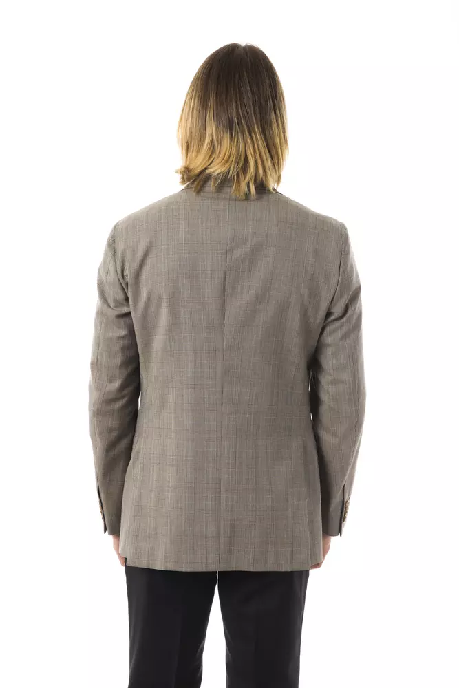 Gray Wool Men's Blazer - Image 3
