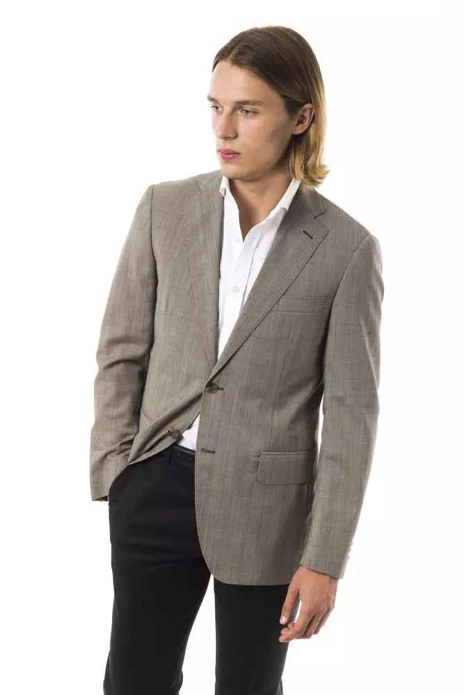 Gray Wool Men's Blazer - Image 4