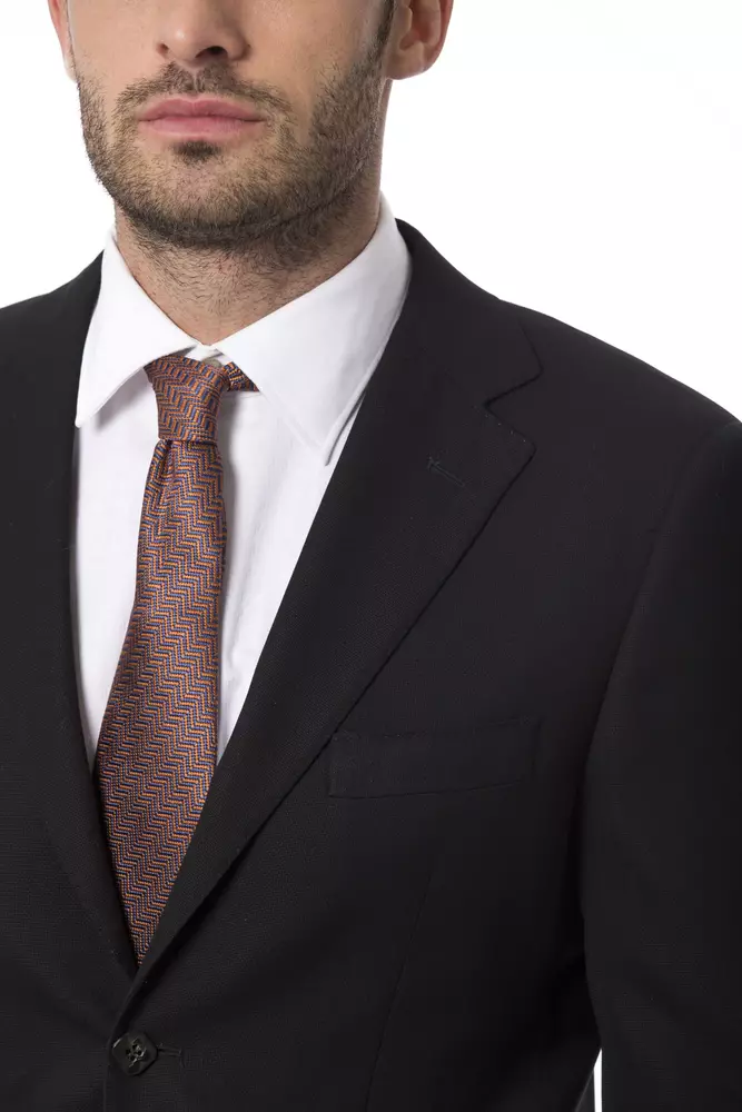 Black Wool Men's Blazer - Image 4