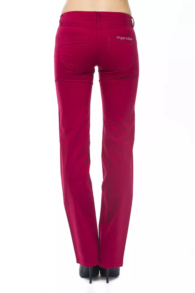 Red Cotton Women Pants - Image 3