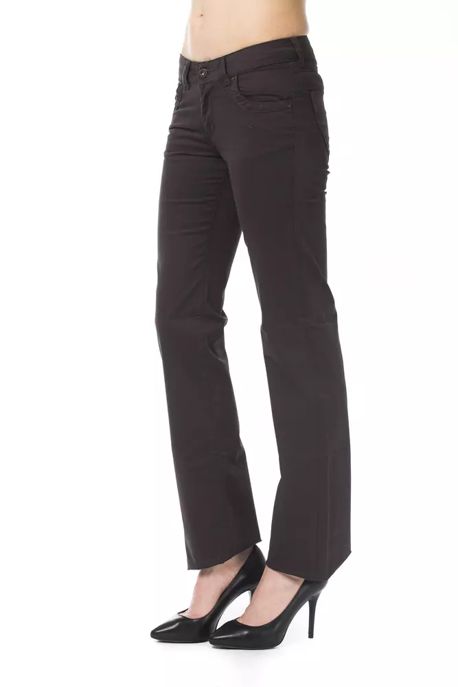 Brown Cotton Women Pants - Image 2
