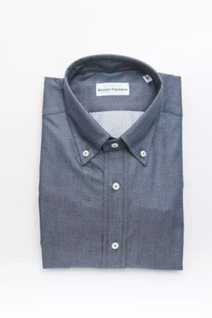 Blue Cotton Men Shirt