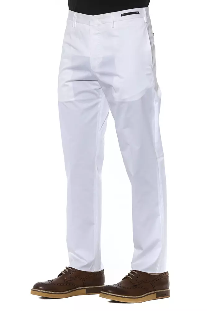 White Cotton Men Trouser - Image 2