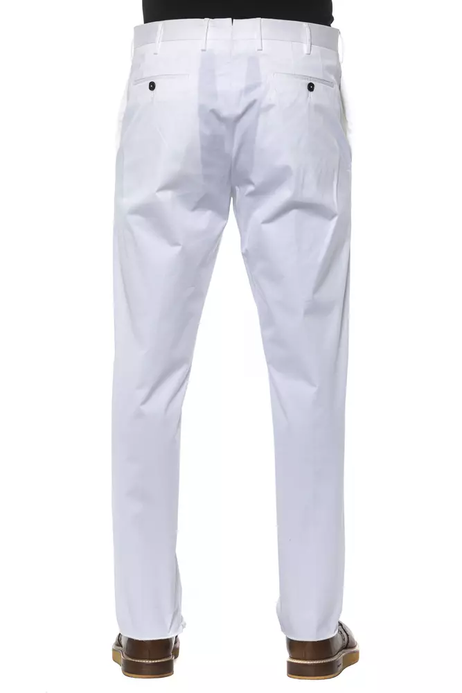 White Cotton Men Trouser - Image 3