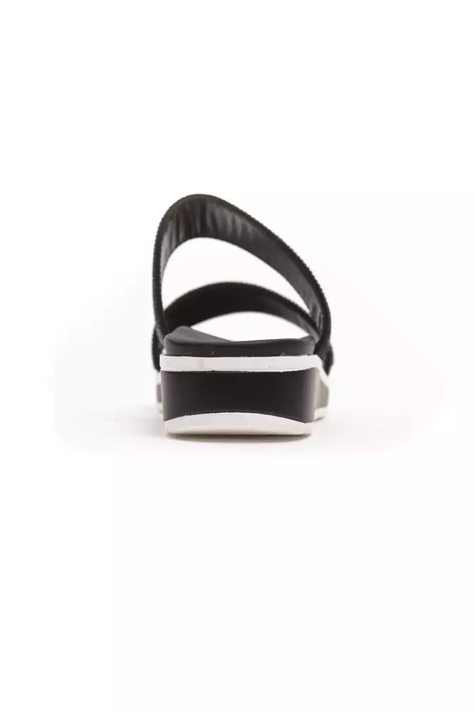 Black Textile Women Sandal - Image 3