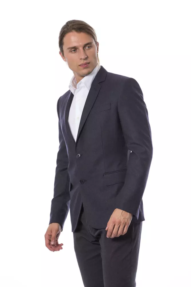 Blue Wool Men Blazer - Image 2