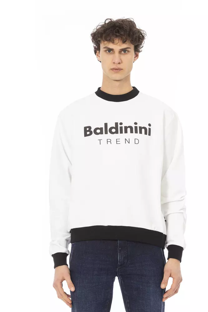 White Cotton Men's Hoodie