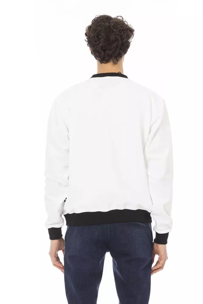 White Cotton Men's Hoodie - Image 3