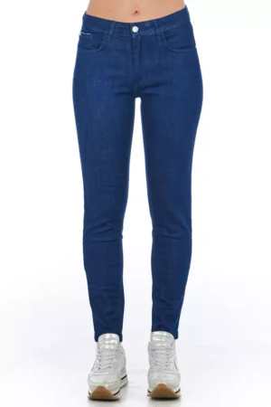 Blue Cotton Women Skinny Jean