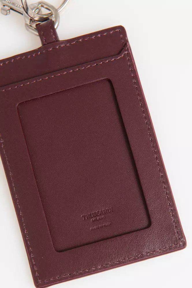 Brown Leather Men Badge Holder - Image 2