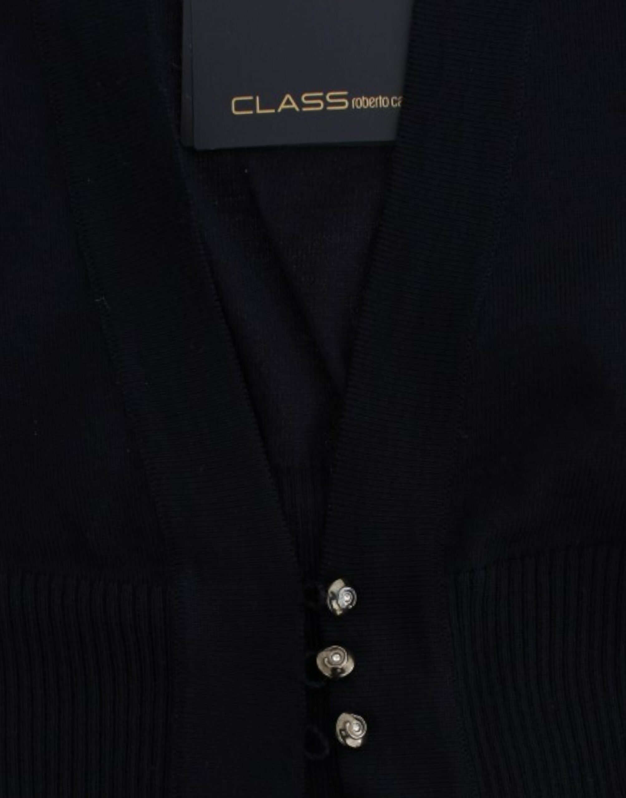 Black cropped wool cardigan - Image 5