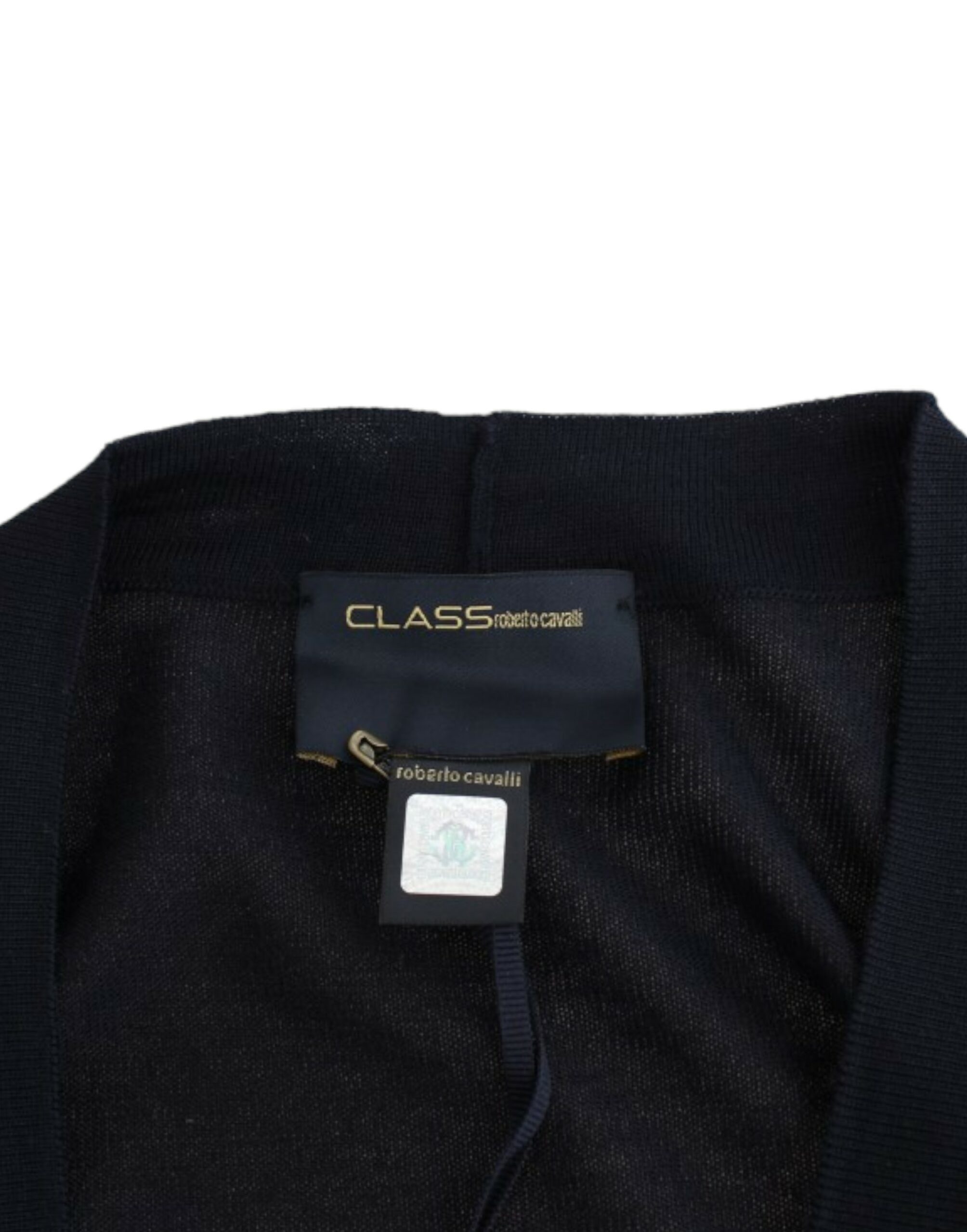 Black cropped wool cardigan - Image 6