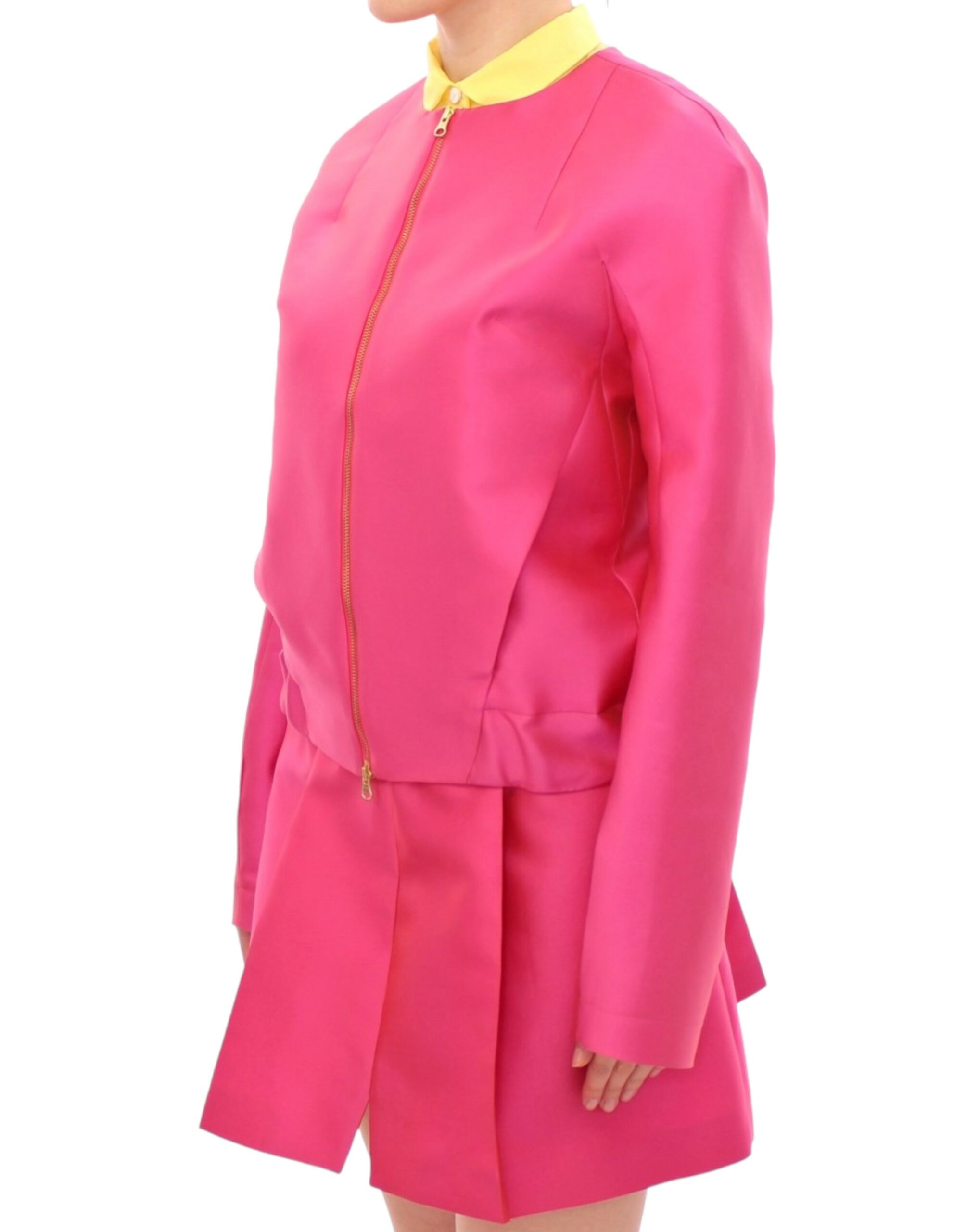 Pink silk blend jacket - Image 4