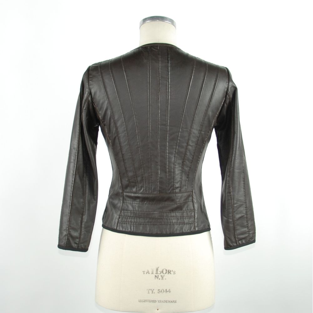 Black Leather Women Jacket - Image 2