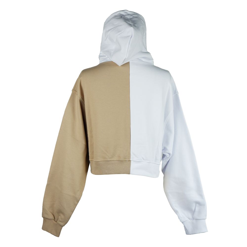 White Cotton Women Sweater - Image 2