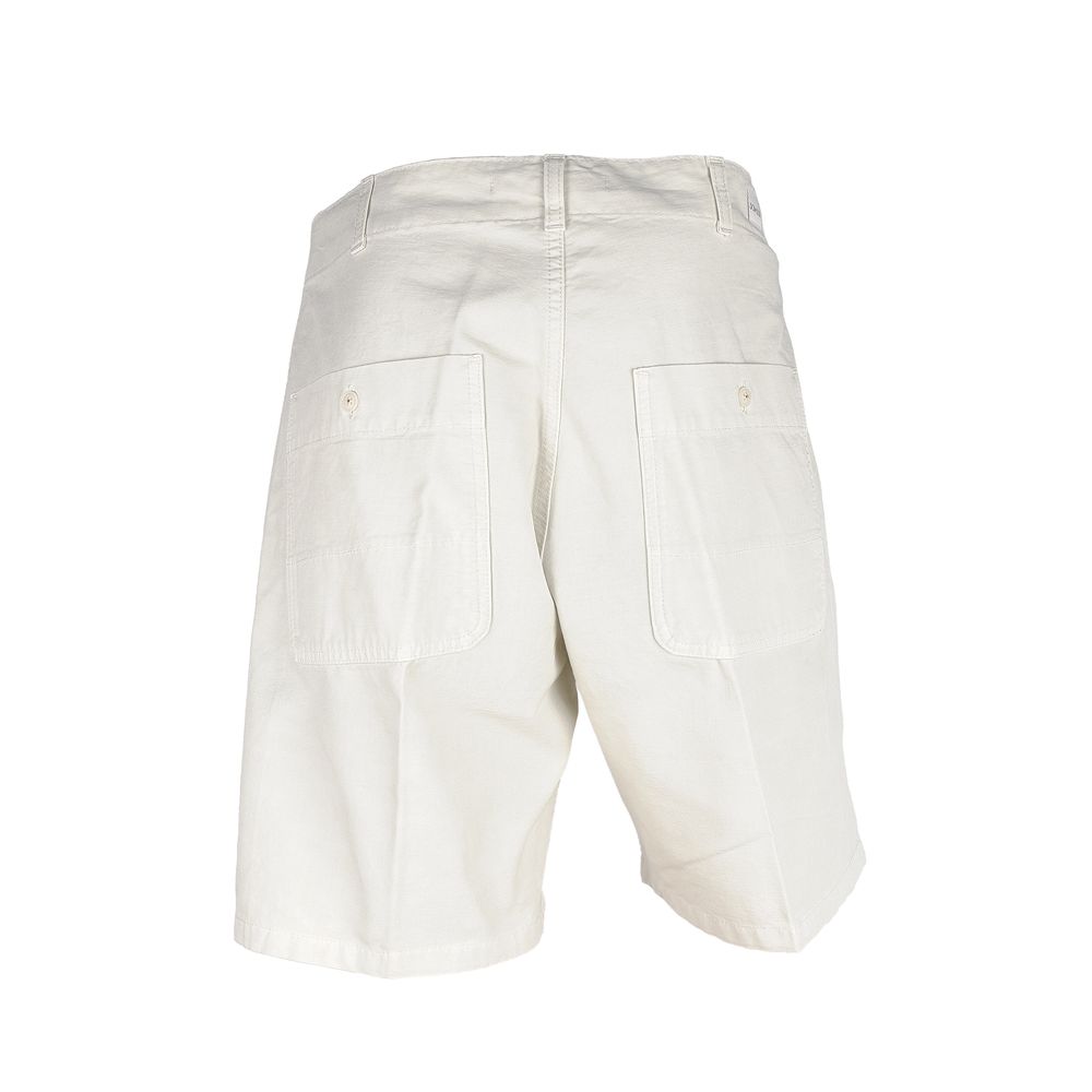 White Cotton Men's Bermuda Shorts - Image 2