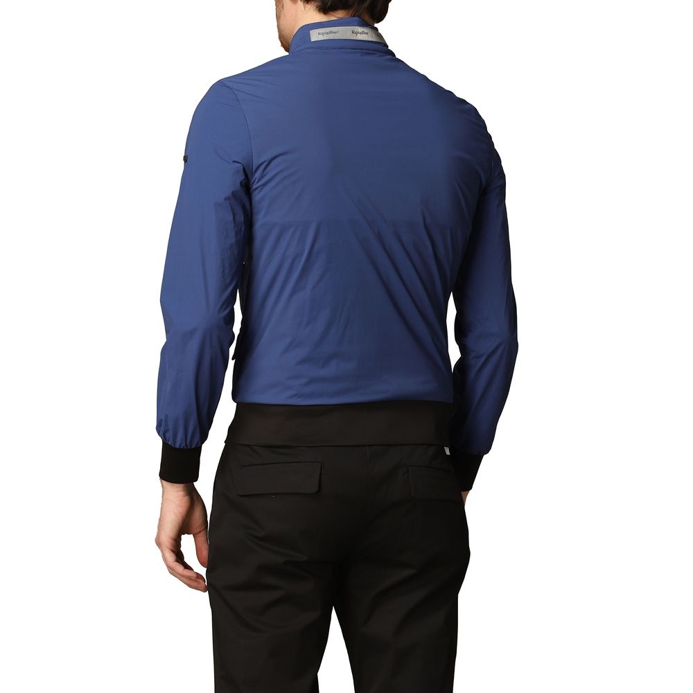 Blue Polyamide Men Bomber Jacket - Image 2