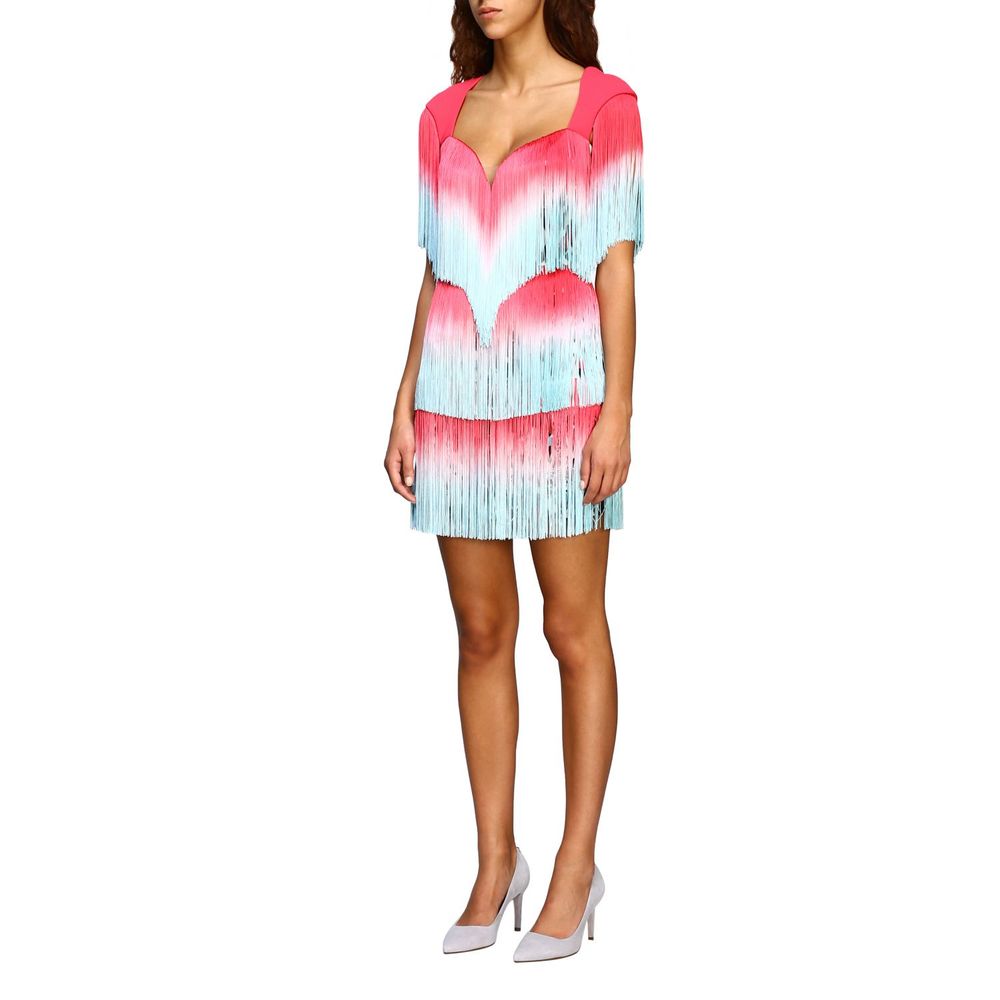 Pink Polyester Women Dress - Image 2