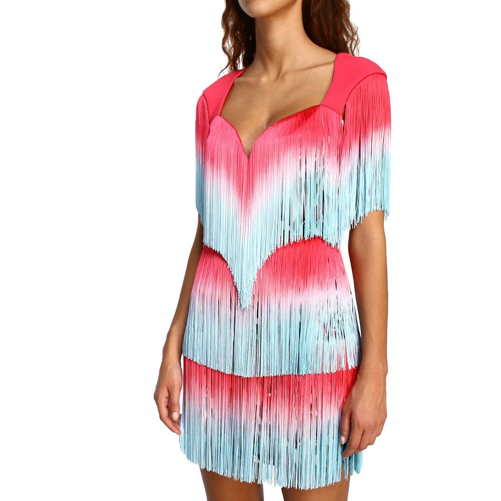 Pink Polyester Women Dress - Image 5