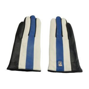 Blue Lambskin Women Glove