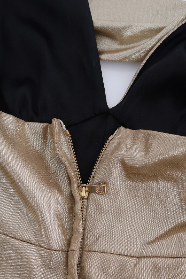 Gold Silk Stretch Romper Body - Image 5