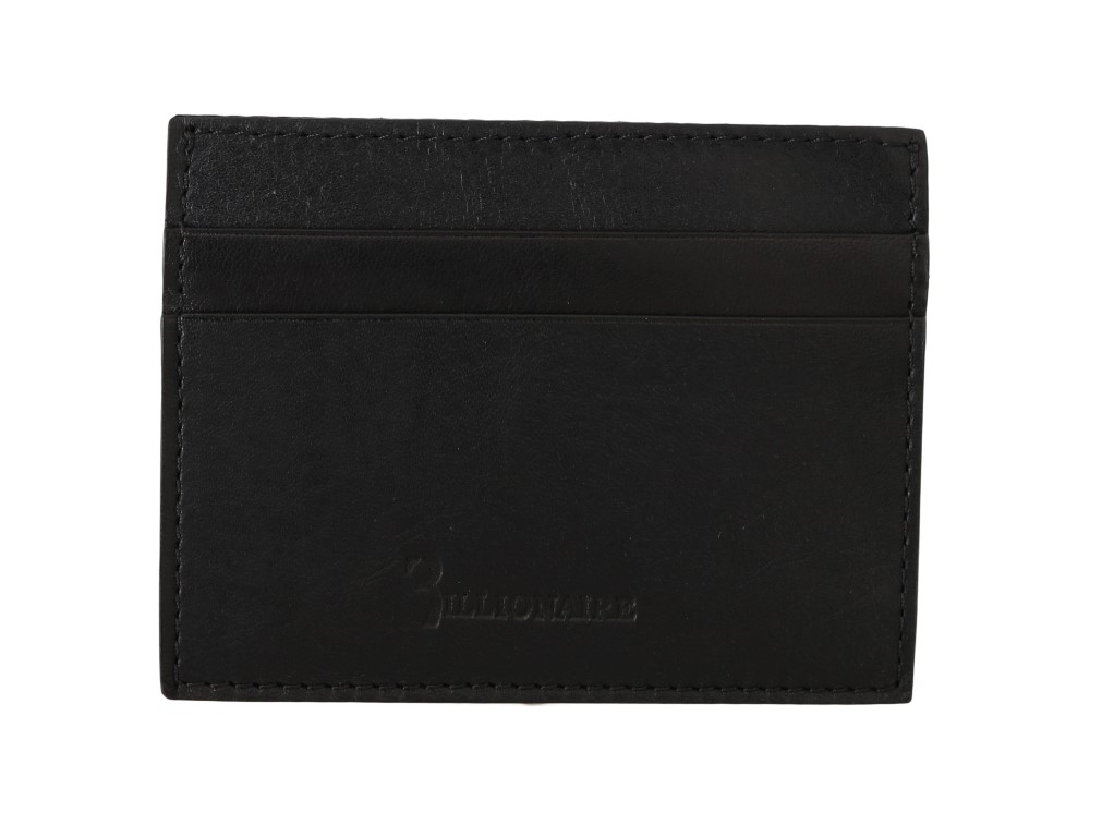 Black Leather Cardholder Wallet - Image 2