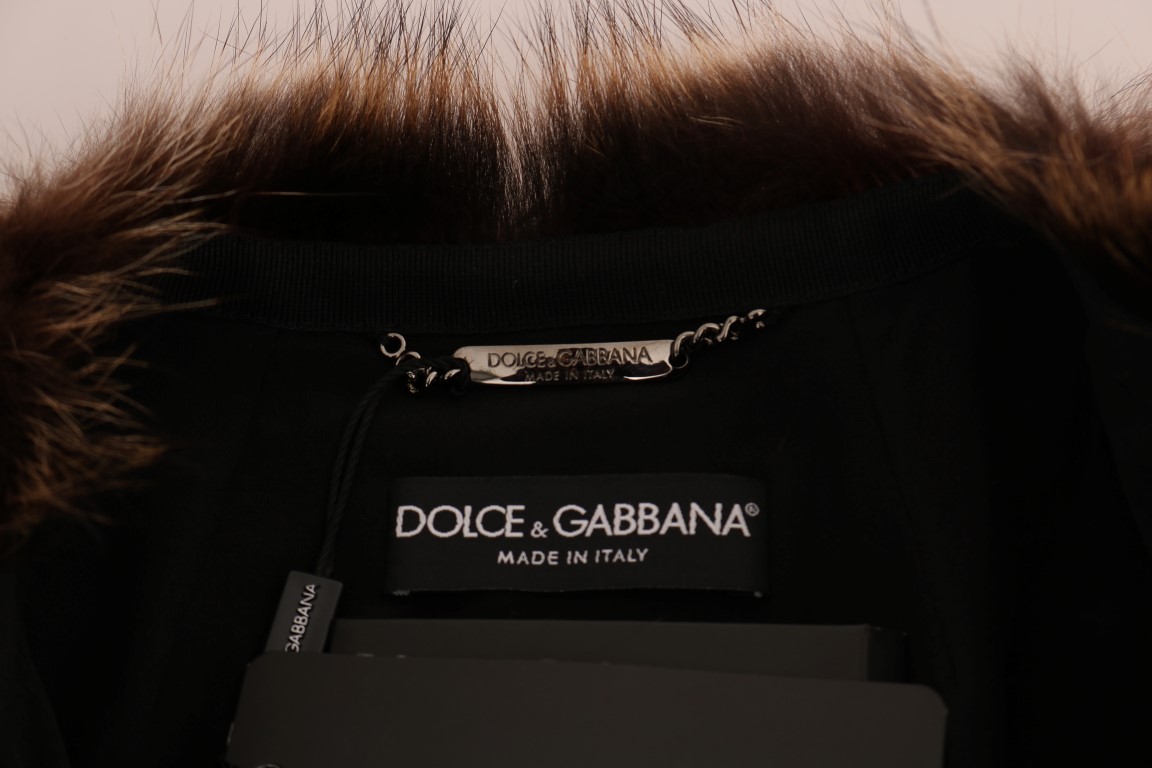 Brown Raccoon Fur Coat Jacket - Image 7